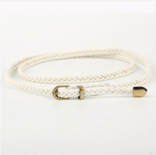 Dames dunne riem 100 cm wit 100 cm