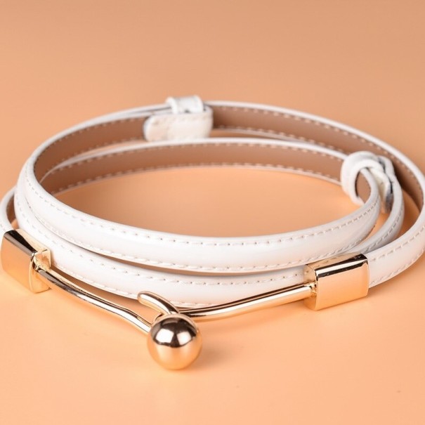 Dames dunne riem L151 wit