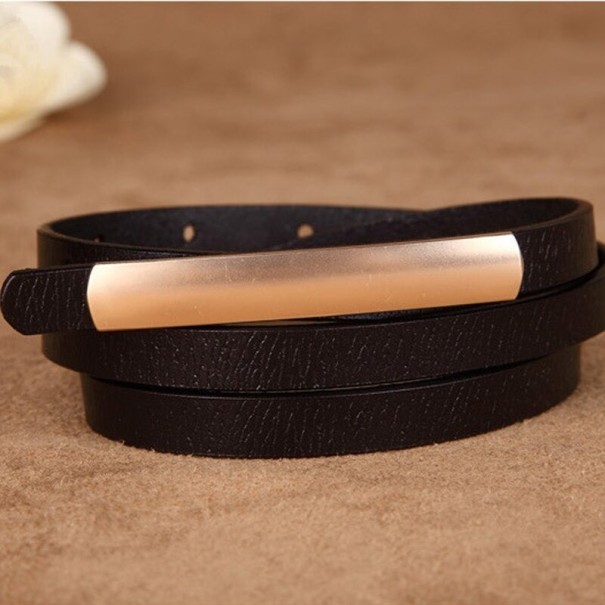 Dames dunne riem L58 zwart