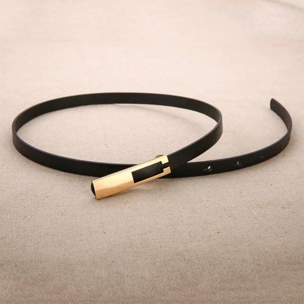 Dames dunne riem L93 zwart