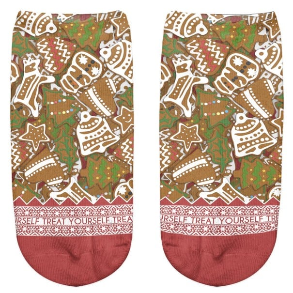 Dames enkelsokken - Kerstmotief 12