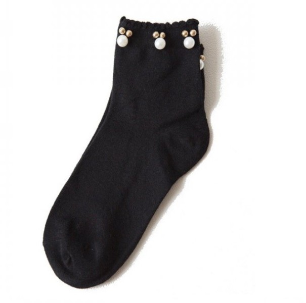 Dames enkelsokken met parels A670 10