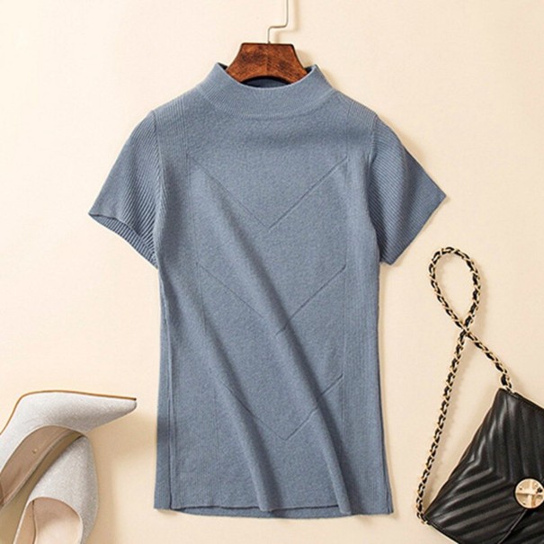 Dames gebreid T-shirt G251 lichtblauw