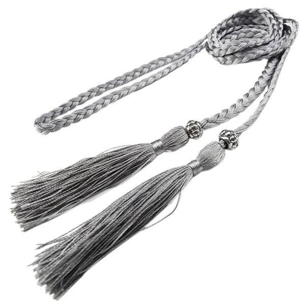 Dames gebreide riem L60 zilver