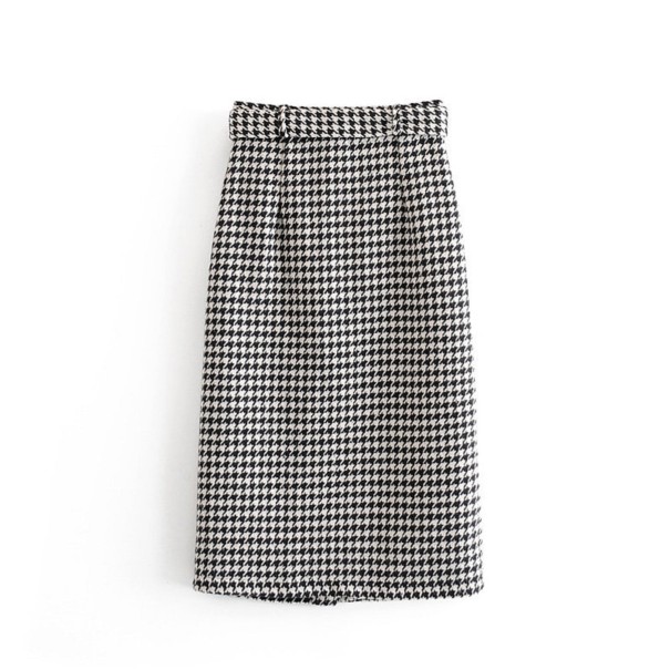 Dames gebreide rok zwart en wit