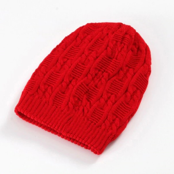 Dames gebreide wintermuts J2804 rood