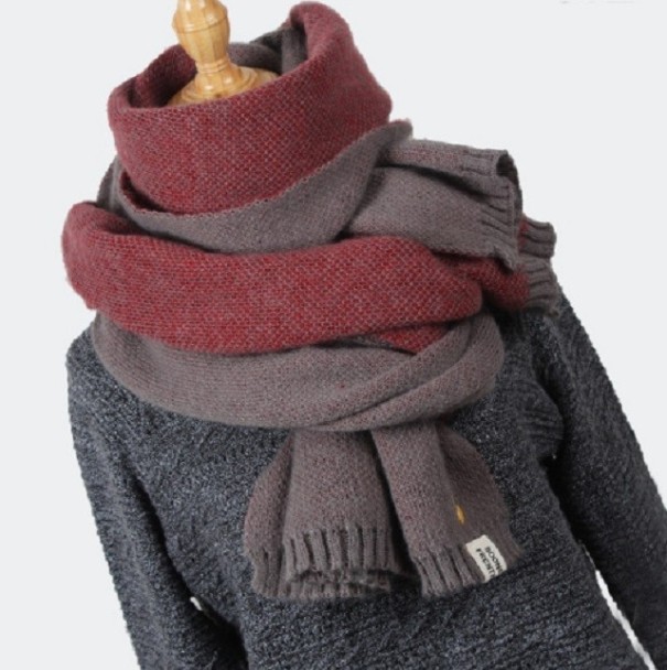Dames gebreide wintersjaal J3189 grijs