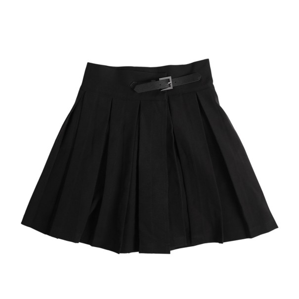 Dames geplooide rok met hoge taille S 1