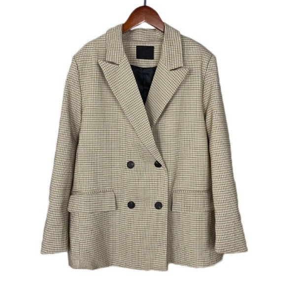 Dames geruite jas B892 L 2