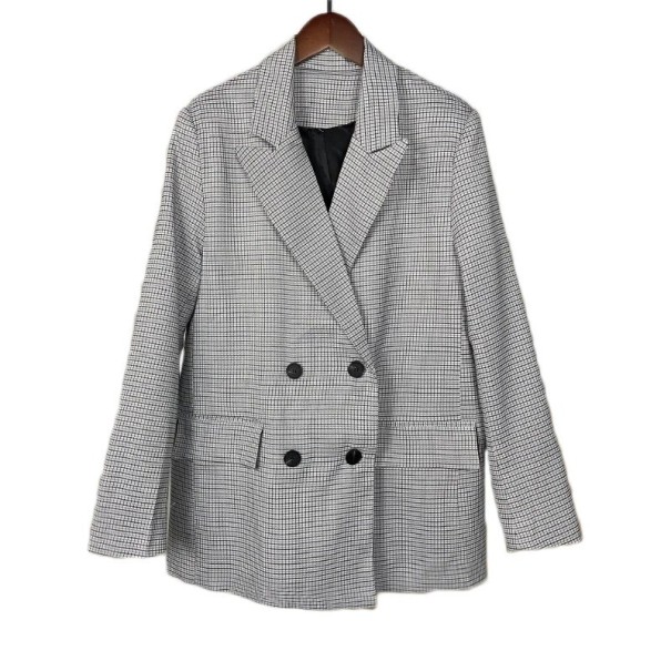 Dames geruite jas B892 S 1