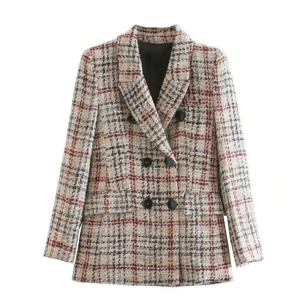 Dames geruite jas P1662 XS
