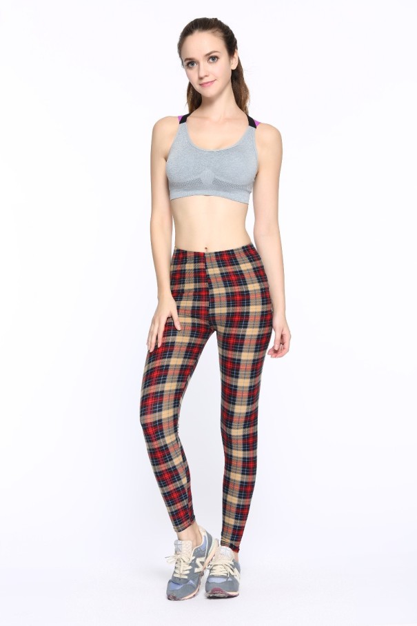 Dames geruite legging J518 2
