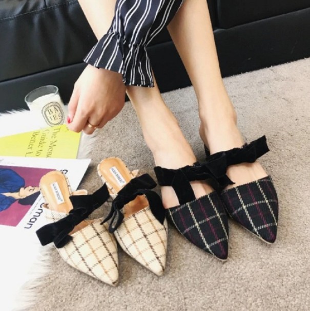 Dames geruite pantoffels