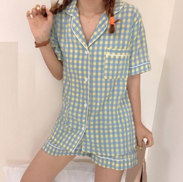 Dames geruite pyjama P2791 L 5