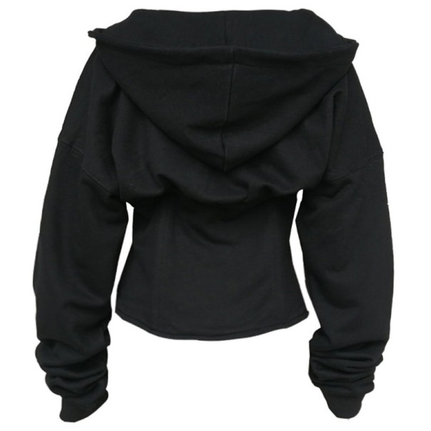 Dames getailleerd sweatshirt, zwart