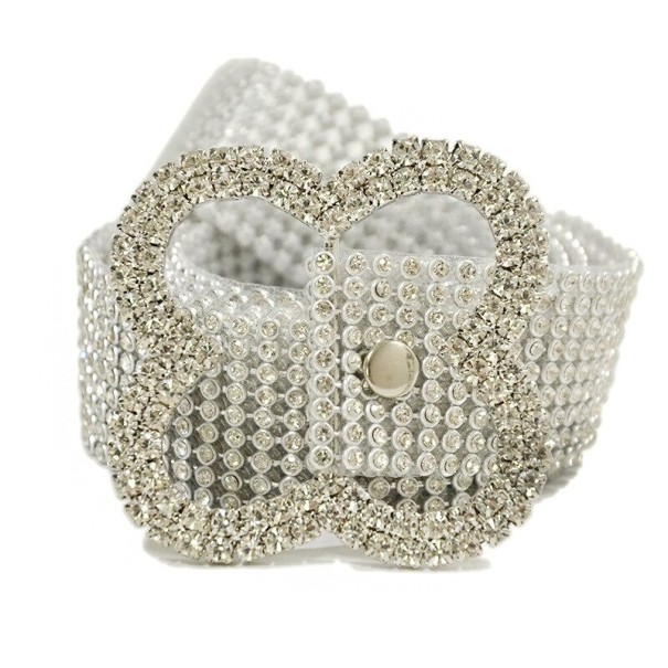 Dames glitter riem L147 zilver 2