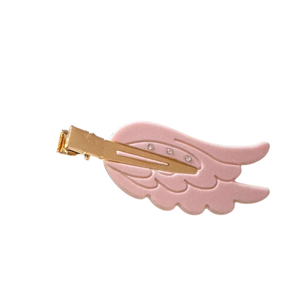 Dames Haarspeld Engelachtige Vleugel Plastic BB Speld voor Pony Zijdelingse Haaraccessoire 1 stuk roze