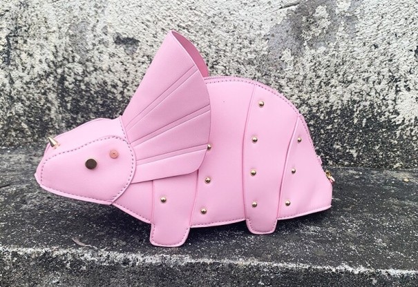 Dames handtas dinosaurus M1008 roze