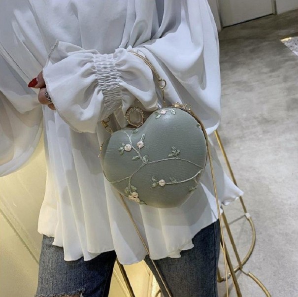 Dames handtas hart M1648 lichtgroen L