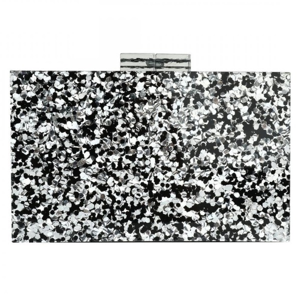 Dames handtas met glitter zwart