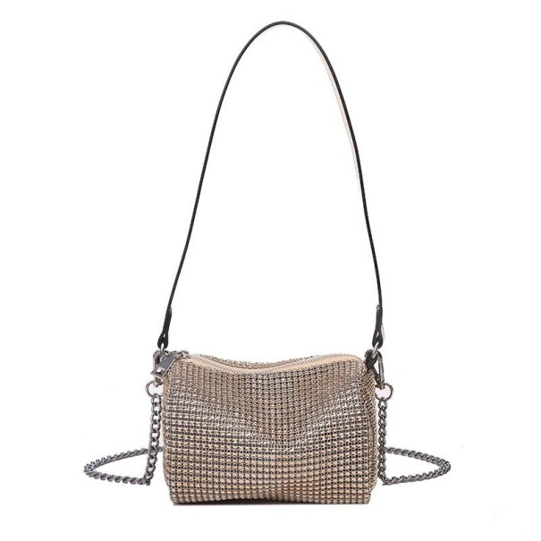 Dames handtas met strass steentjes M1483 goud