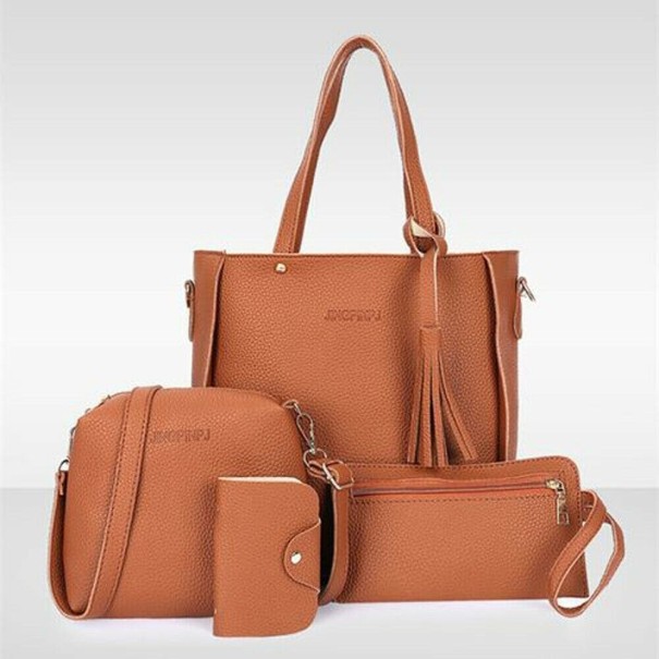 Dames handtas set van 4 stuks M1098 bruin