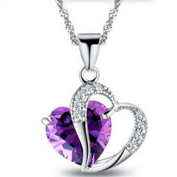 Dames hanger 2 Harten J847 purper