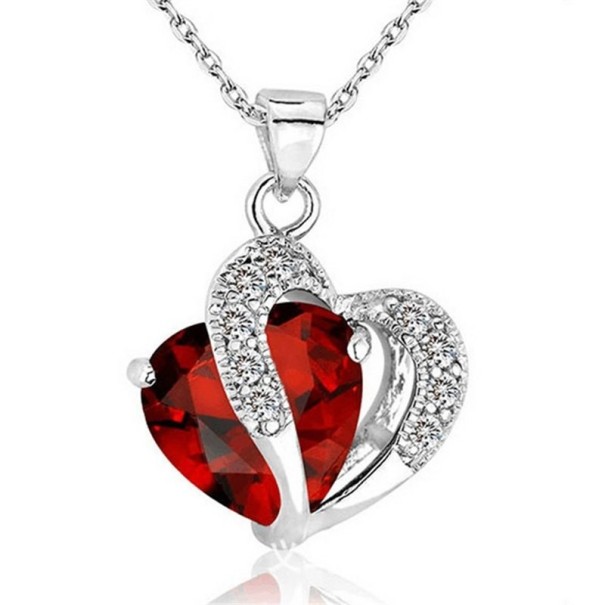 Dames hanger 2 Harten J847 rood
