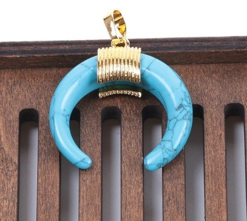 Dames hanger Natuursteen J552 blauwe natuursteen