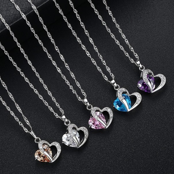 Dames hart ketting D138