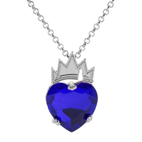 Dames hart ketting D344 blauw