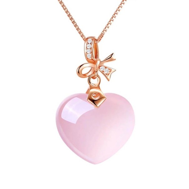 Dames hart ketting D604 goud