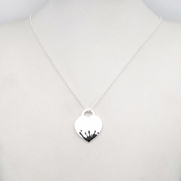 Dames hart ketting G550 rood 60 cm