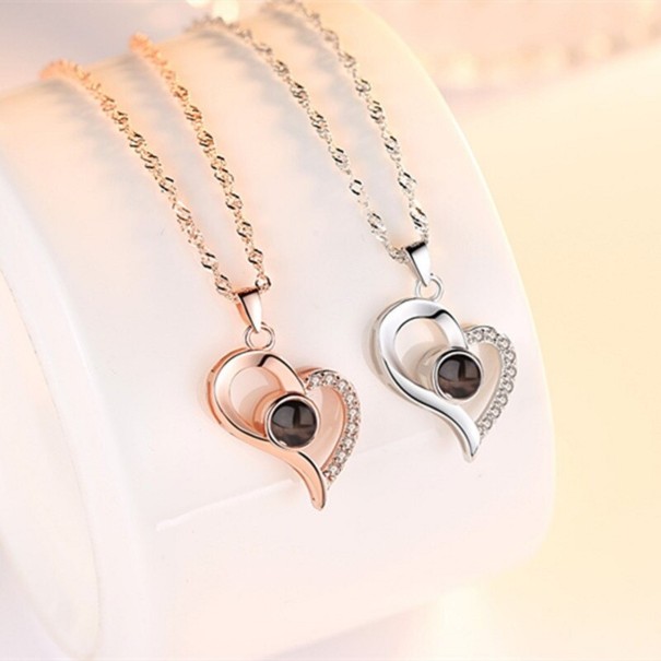 Dames hart ketting G658