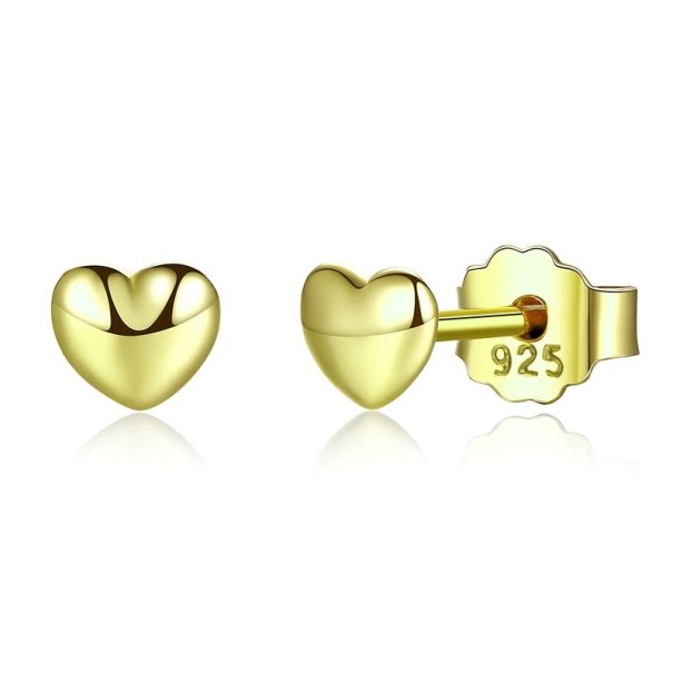 Dames hartvormige oorbellen G1167 goud