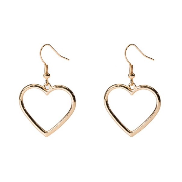 Dames hartvormige oorbellen G620 goud
