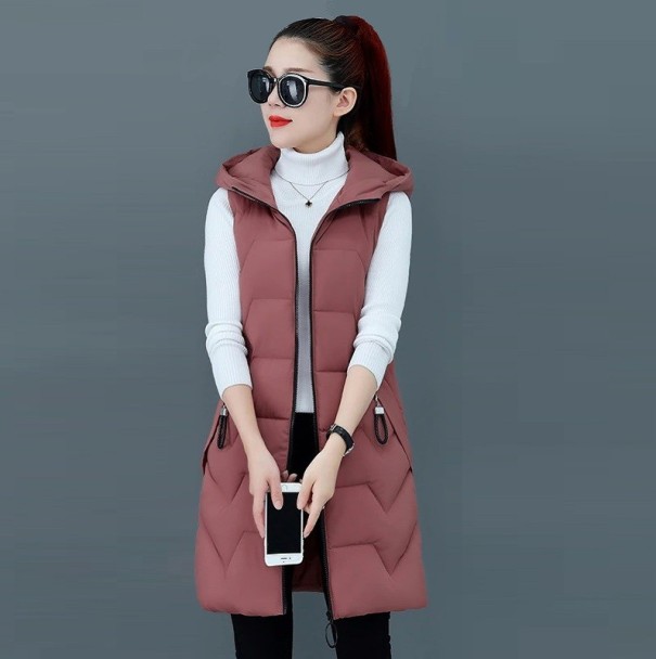 Dames herfstvest P1359 baksteenrood L