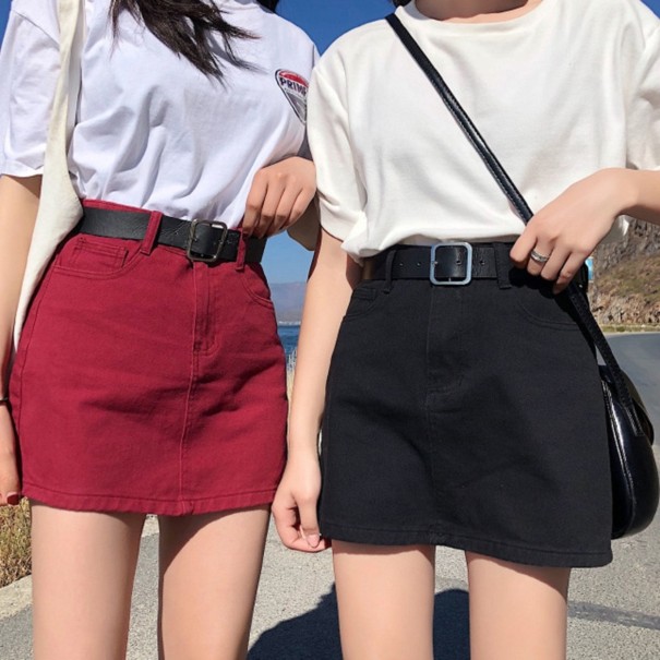 Dames high waist denim mini rok G65