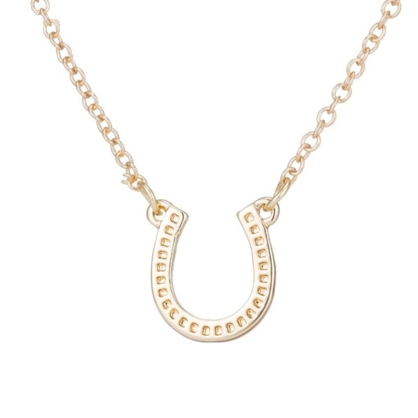 Dames hoefijzer ketting goud