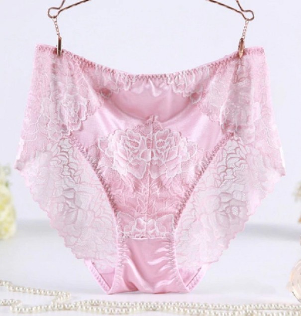 Dames hoge taille slips - grote maten roze XXL