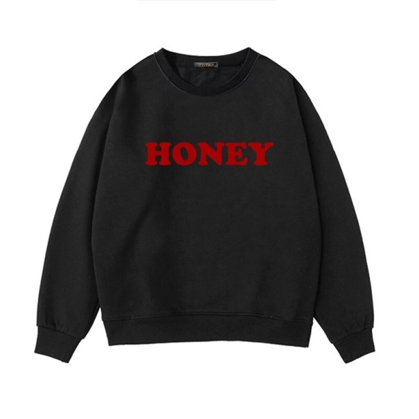 Dames HONEY sweatshirt zwart M
