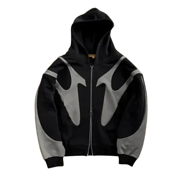 Dames hoodie met rits en capuchon Eenvoudig patroon Moderne hoodie van zacht polyester Comfortabele vrijetijds stijl in verschillende kleuren zwart L