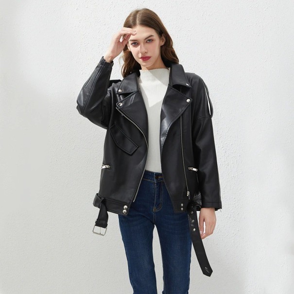 Dames imitatie leren jas P1331 S