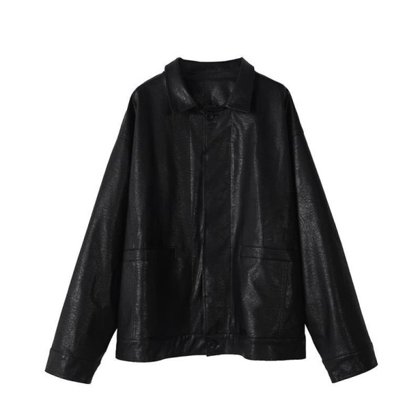 Dames imitatie leren jas P1350 S