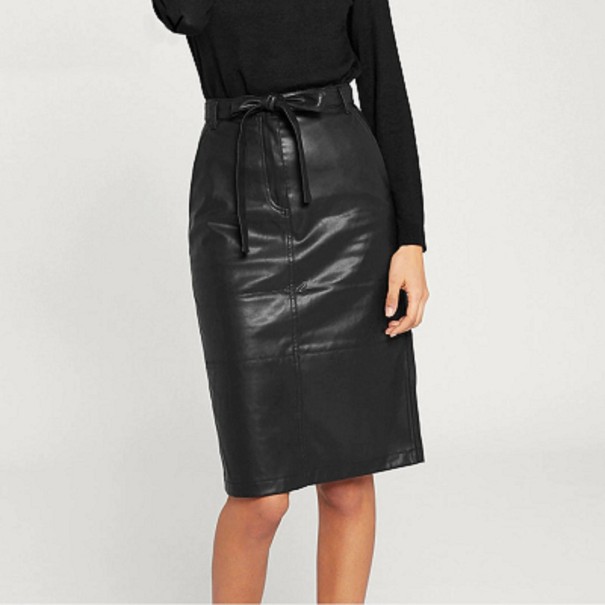 Dames imitatie leren rok A1152