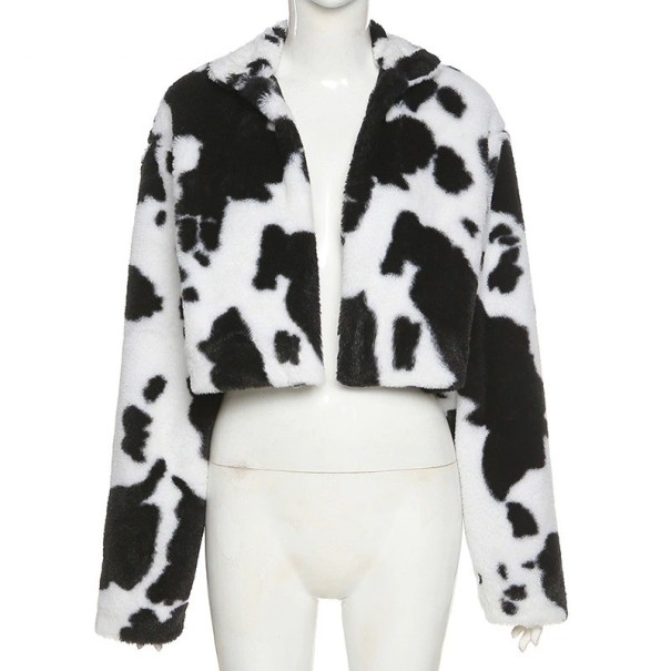Dames imitatiebont vest P1664 M