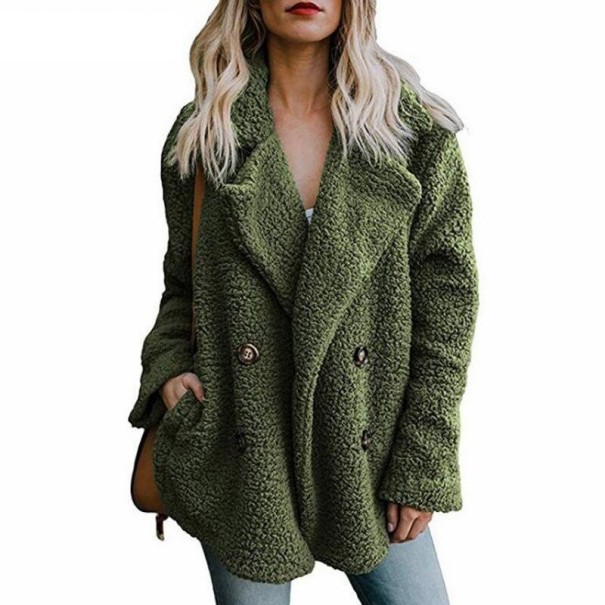 Dames imitatiebontjas P1433 legergroen 4XL