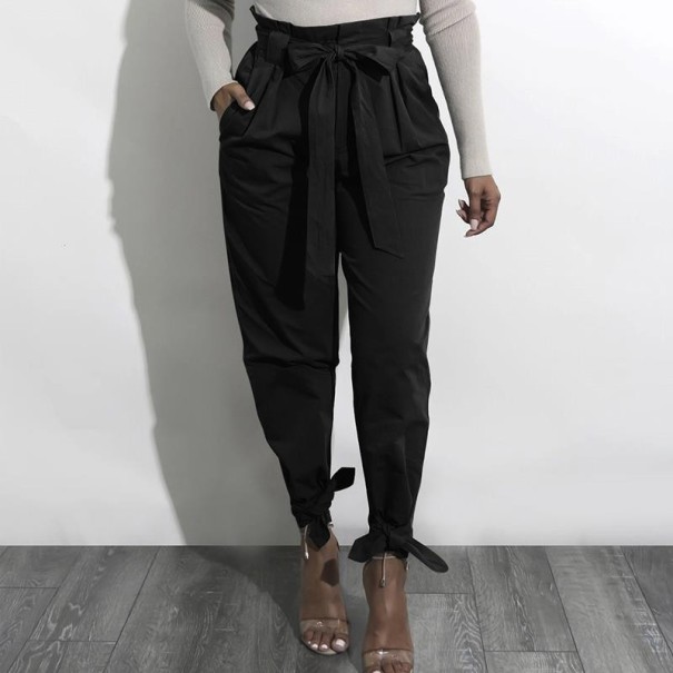 Dames jeans met strik J2363 zwart M