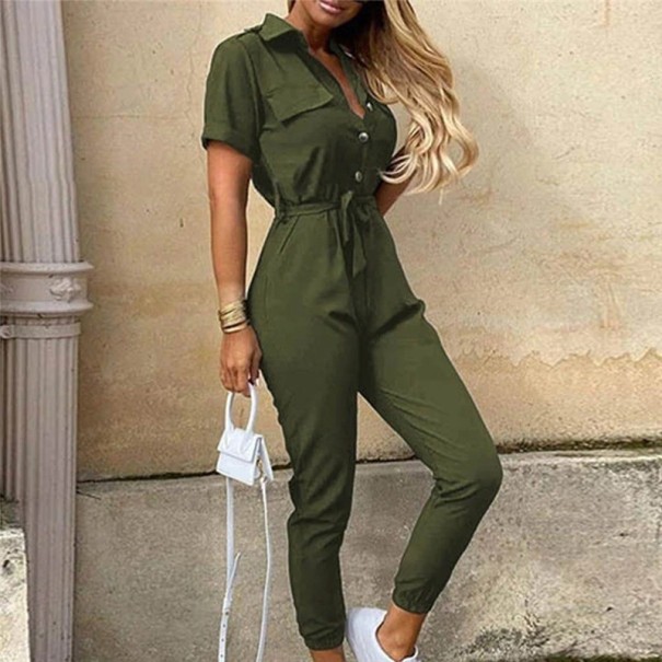 Dames jumpsuit met korte mouwen