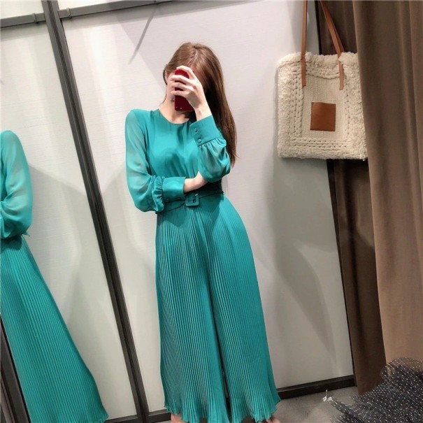 Dames jumpsuit met lange mouwen B861 turquoise M